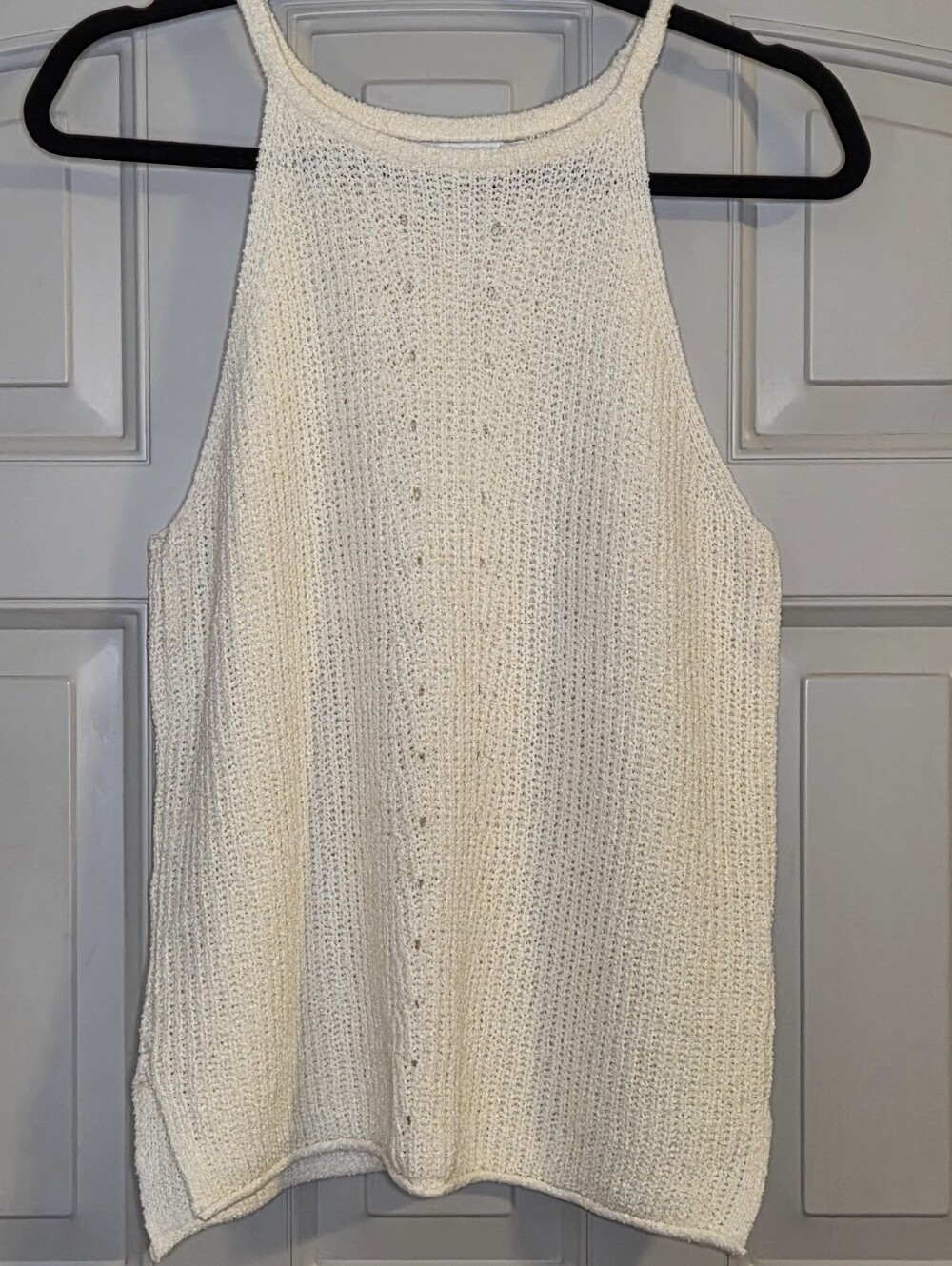 Lush - Cream Knit Halter Tank